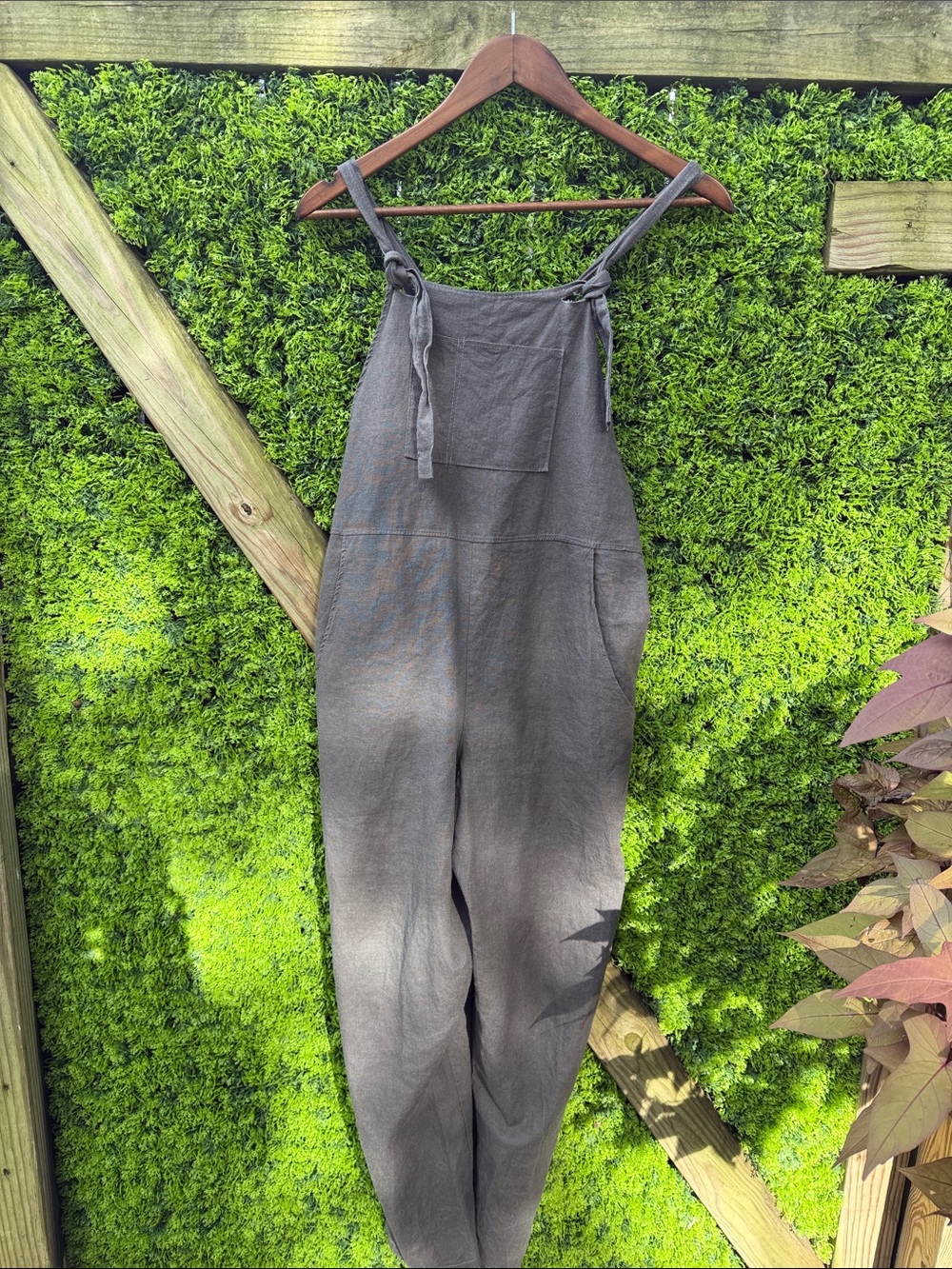 Farmhouse Frocks Linen-Blend Overalls Jumpsuit